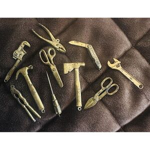 10 Mini 1.25" CRC Intercast Dollhouse Charms Tools Hammer Wrench Pliers & MORE